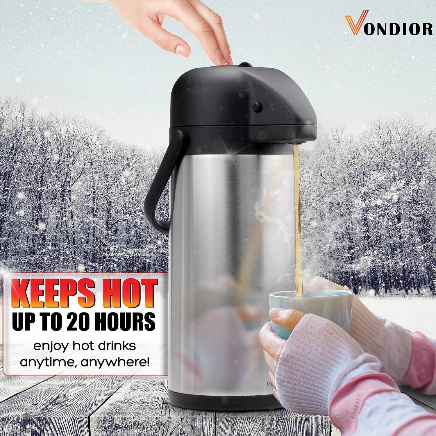 VONDIOR open wide mouth top for easy filling and ice