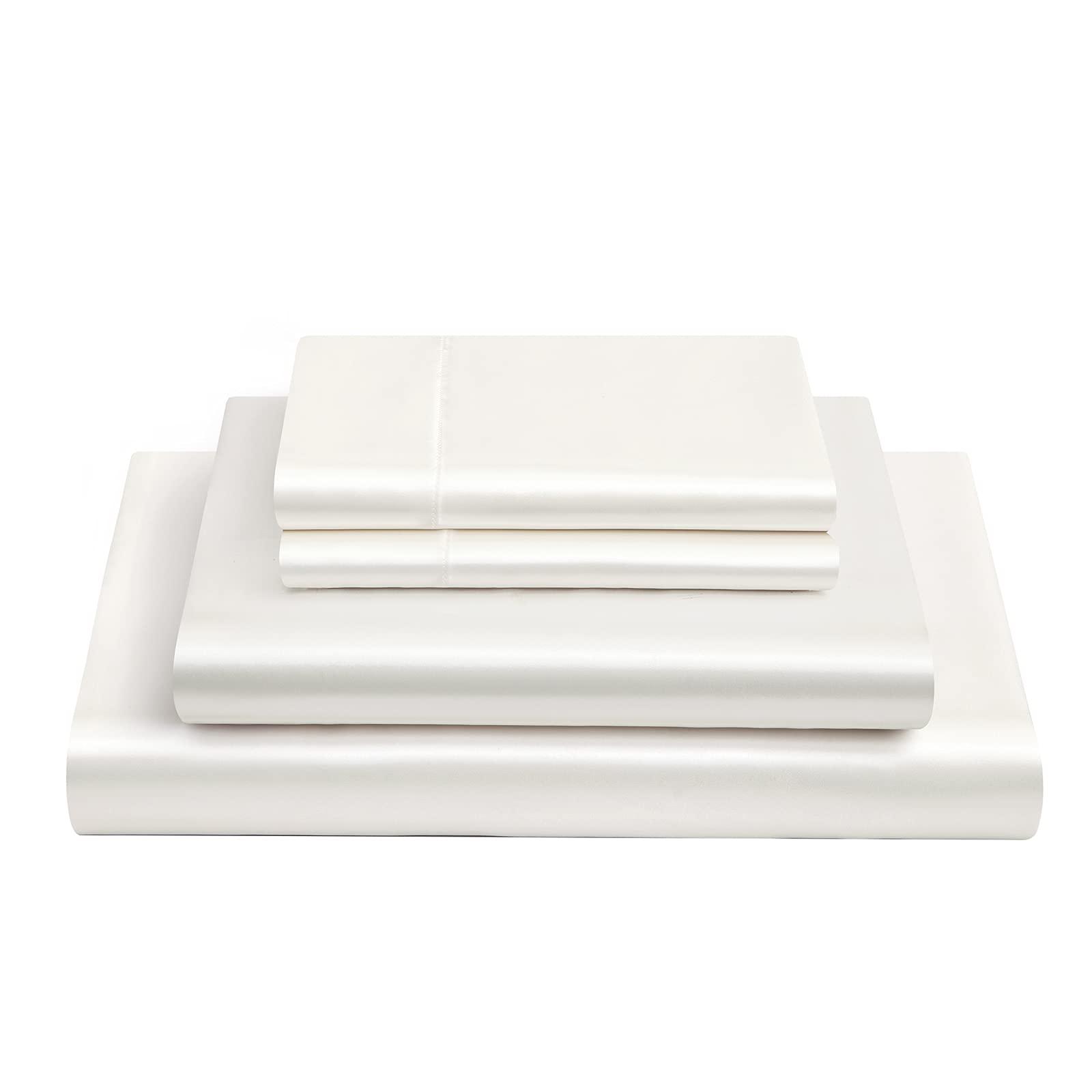 Vonty satin flat sheet close-up revealing smooth sheen and softness