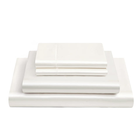 Vonty satin flat sheet close-up revealing smooth sheen and softness