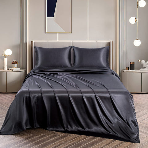 Vonty two pillowcases stacked showing silky fabric for hair protection benefit