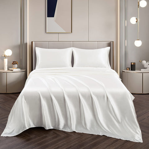 Vonty two pillowcases folded neatly highlighting silky texture