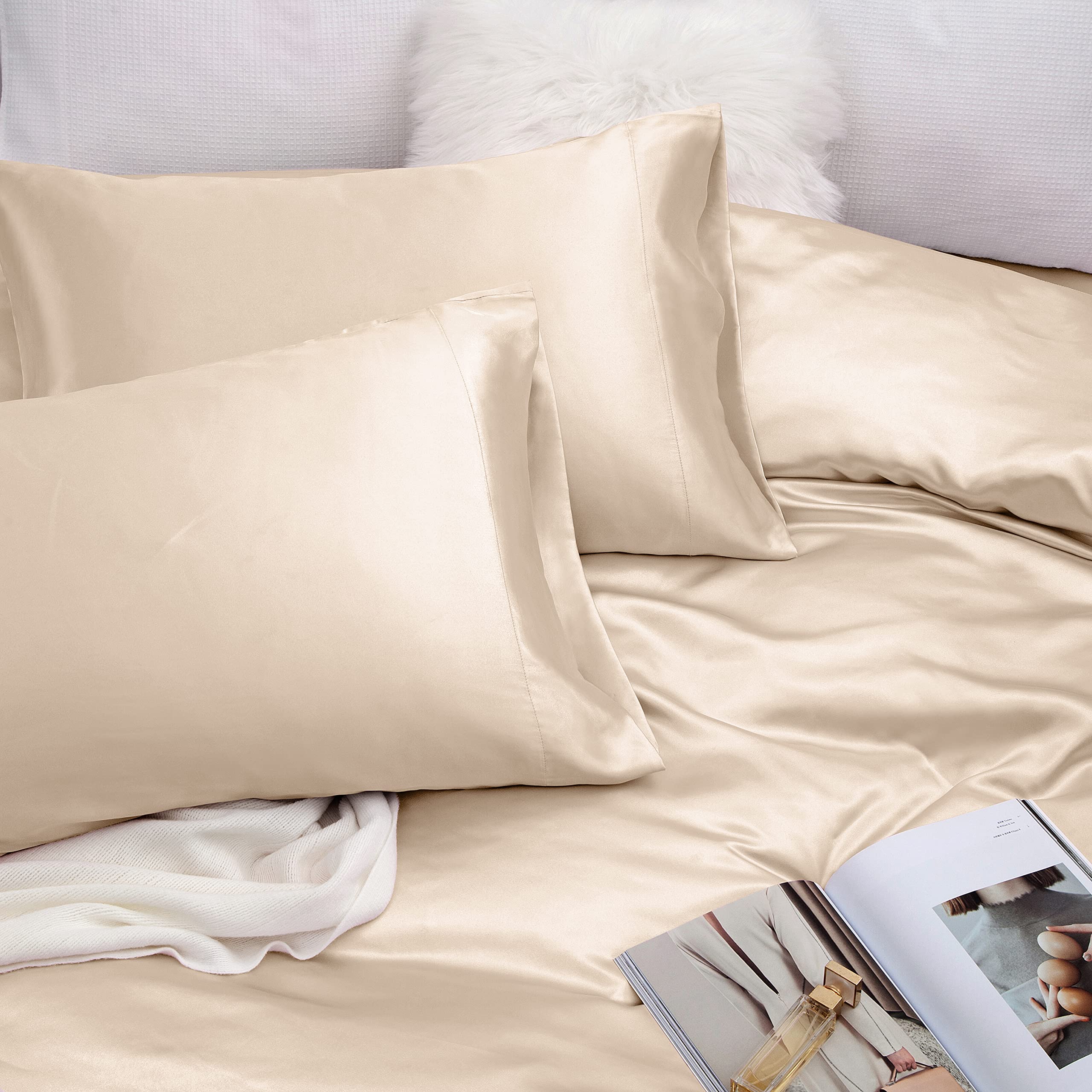 Vonty fabric sheen macro view revealing glossy satin texture and smooth surface