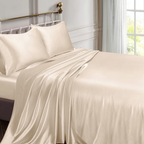 Vonty fitted sheet elastic detail close-up demonstrating secure full mattress fit