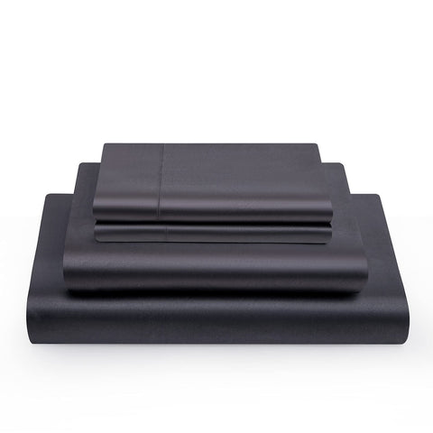 Vonty glossy satin flat sheet texture close-up for smooth-sleep benefit