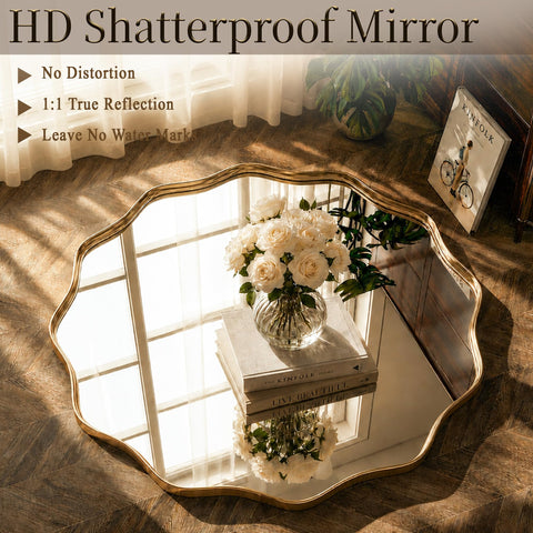 VooBang mirror above bathroom vanity improving light and space
