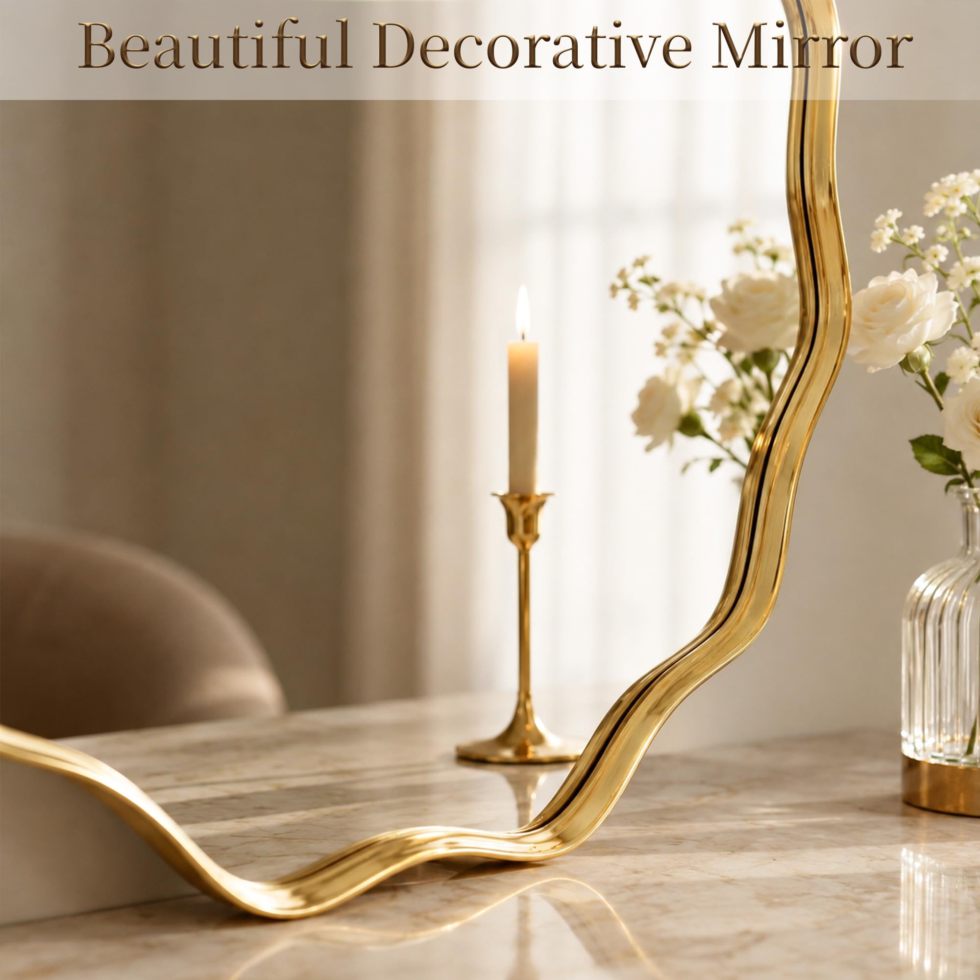 VooBang mirror leaning on console creating relaxed styling benefit