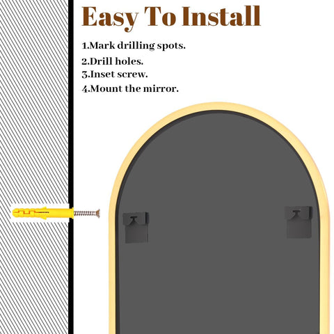 VooBang mirror beside vanity for scale, helping buyers visualize size in room