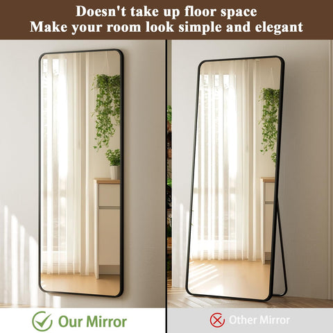 VooBang scale comparison against door showing slim profile and space-saving benefit
