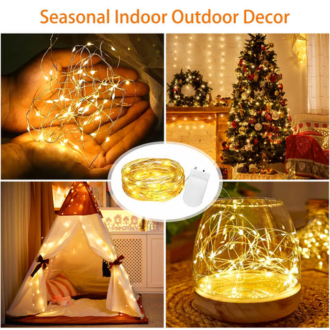 VOOKRY lights wrapped around mason jar adding cozy decorative glow