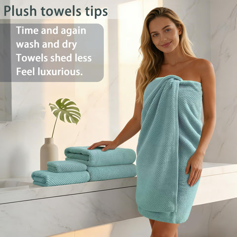 VOOVA & MOVAS hand towel edge detail highlighting neat hem and durable finish benefit