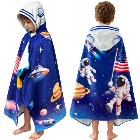 VOOVA & MOVAS front view of hooded towel showing full coverage and design benefit