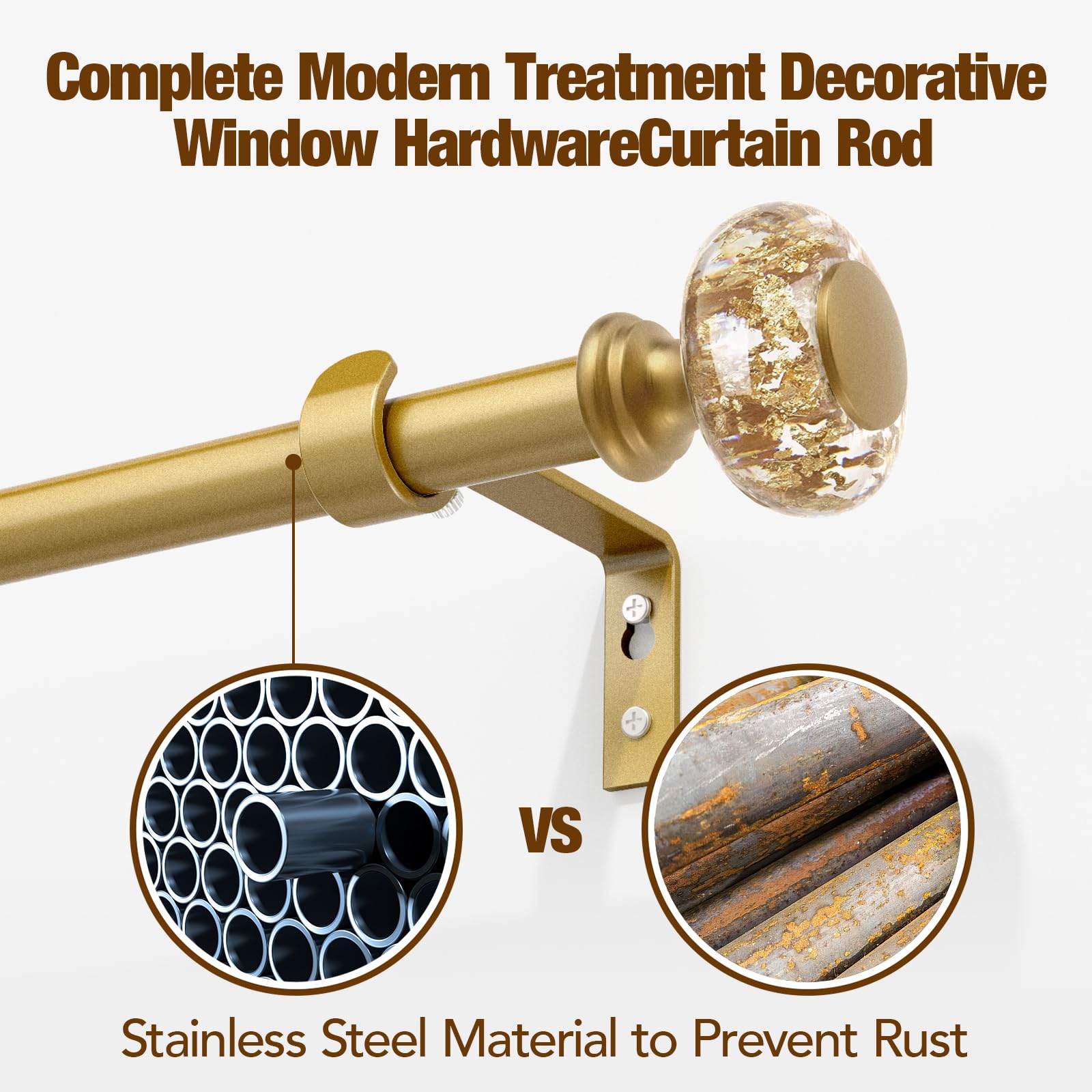 VOREFF rod installed in bedroom creating elegant window treatment benefit
