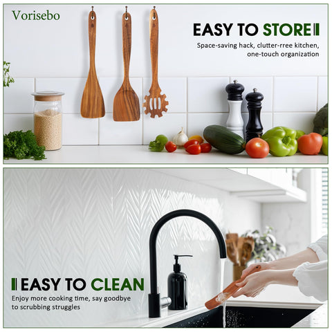 Vorisebo hung on kitchen rail saving counter space and enhancing decor