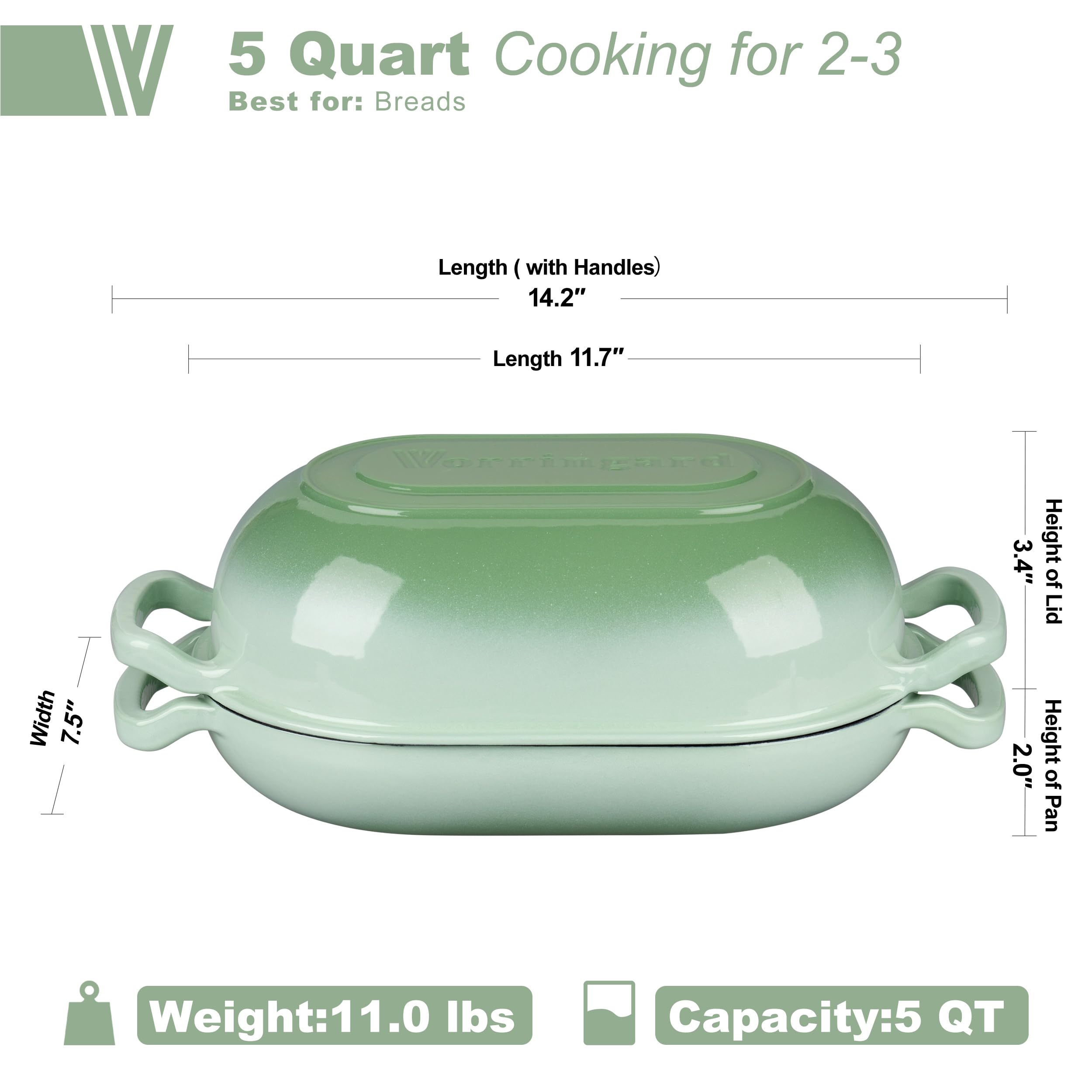 VORRINGARD close-up of enameled interior highlighting nonstick benefit for easy cleanup