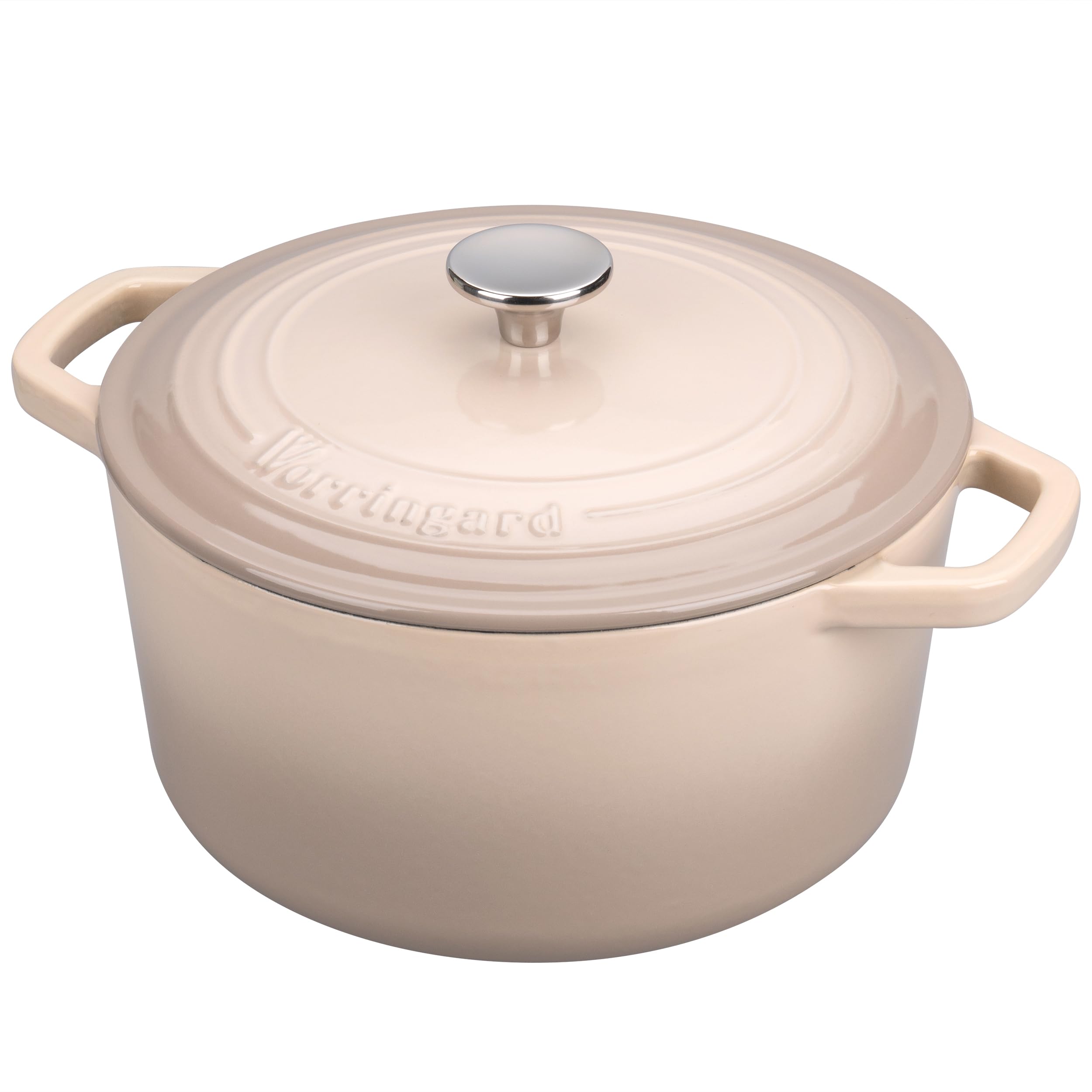 VORRINGARD oven next to utensils for scale showing 6QT capacity and portioning benefit