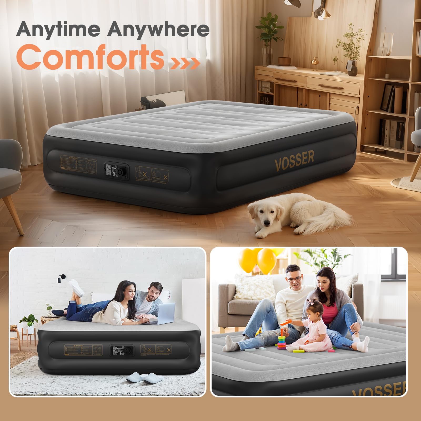 VOSSER in a styled bedroom to demonstrate guest-ready appearance and comfort