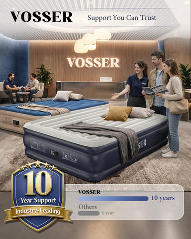VOSSER couple sleeping demonstration illustrating steady support for two people