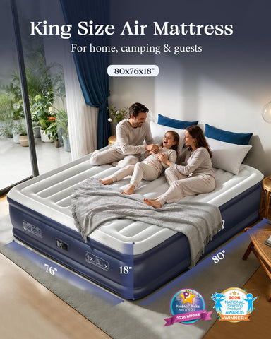 VOSSER mattress folded in included storage bag for compact portability and simple transport