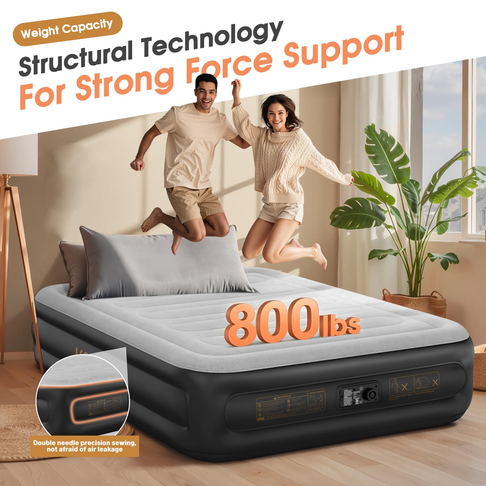 VOSSER underside anti-slip base detail keeping the mattress stable and quiet