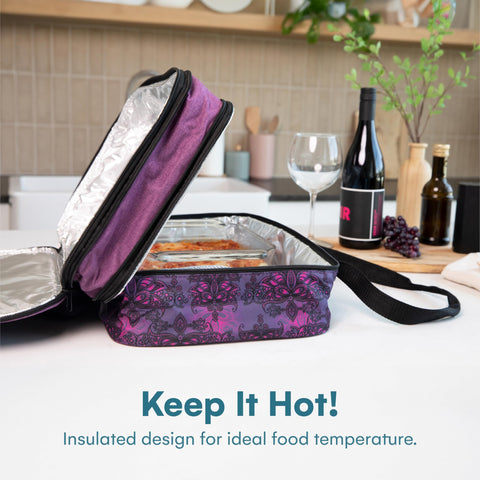 VP Home henna beside casserole dish showing scale and capacity for larger meals