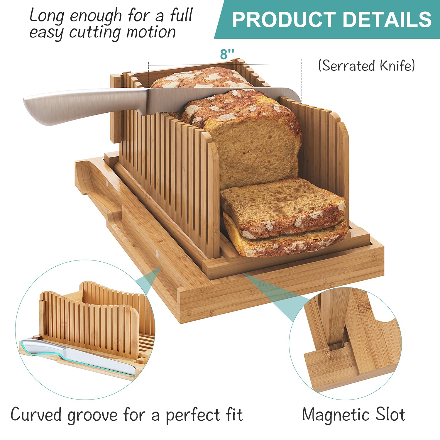 Vriccc adjustable guide set to three thickness options for uniform slices
