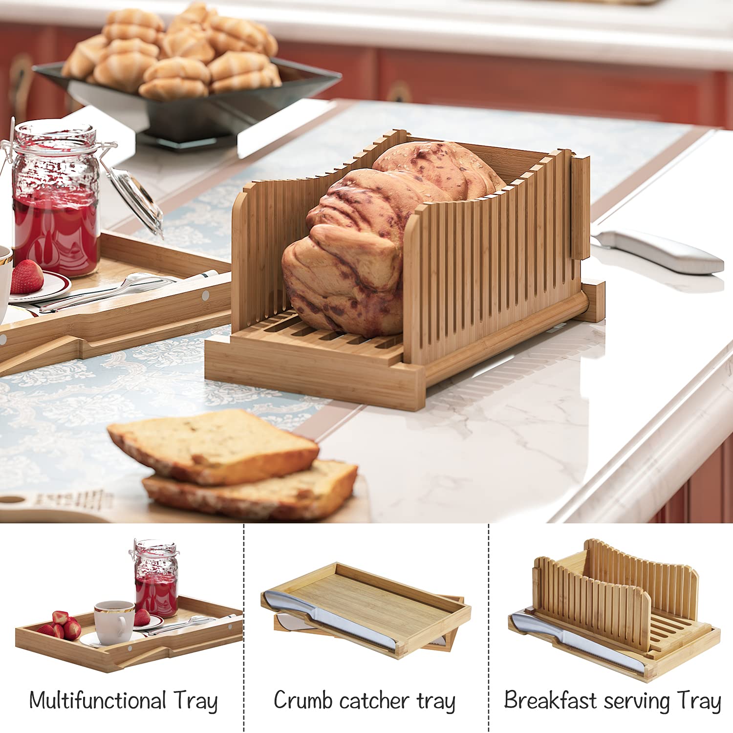 Vriccc folded flat in a kitchen drawer for space-saving storage and convenience