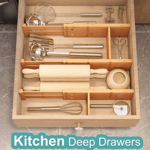 Vriccc dividers organizing socks and underwear vertically to maximize drawer space and visibility