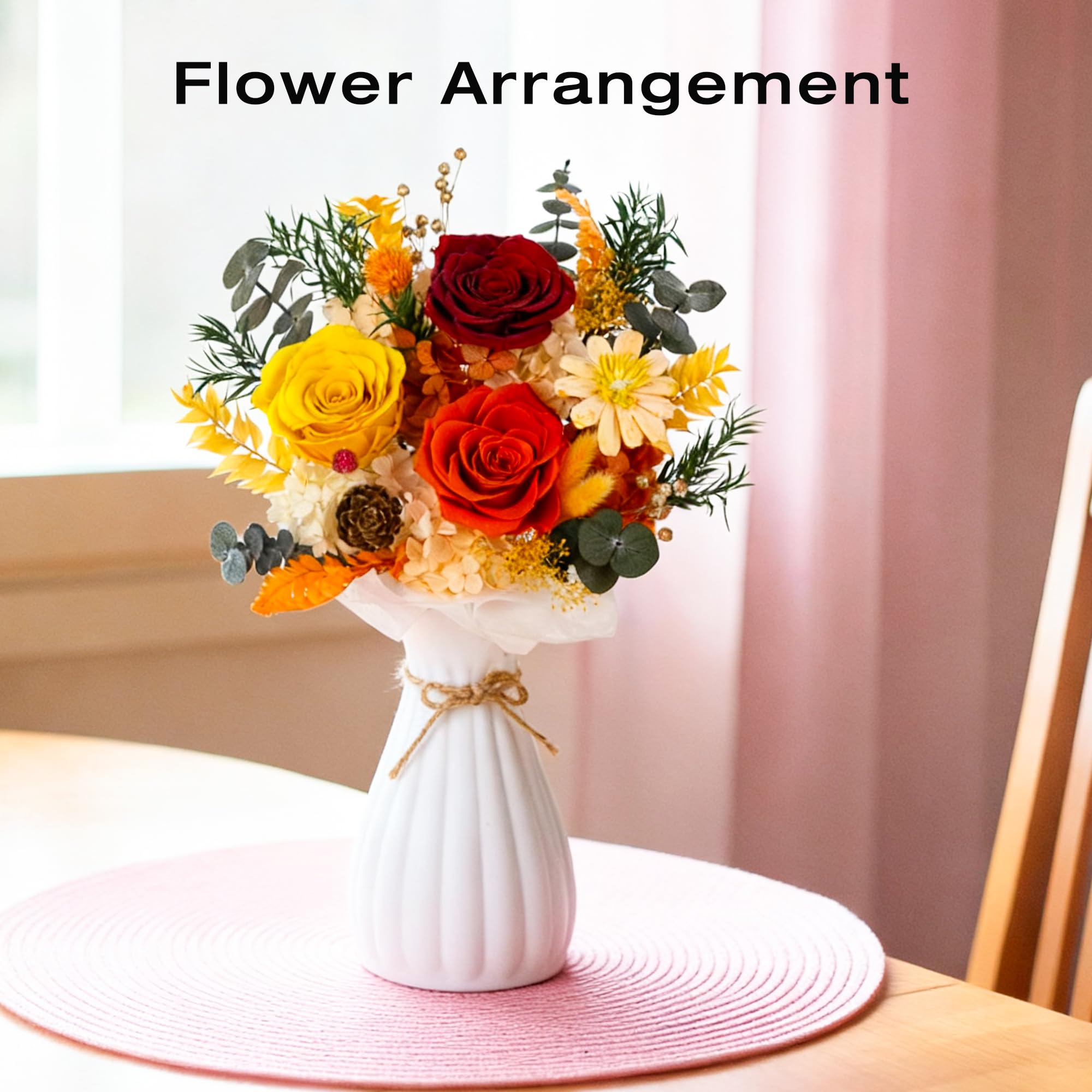 Vrioca bouquet held in hand showing size and portability for gifting