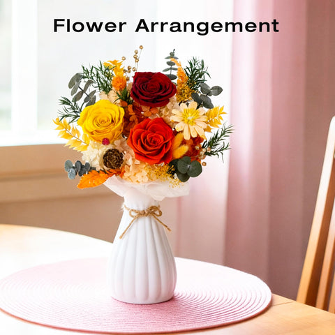 Vrioca bouquet held in hand showing size and portability for gifting