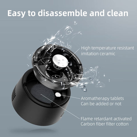 Vromoon close-up filter chamber showing replaceable filter for odor reduction benefit