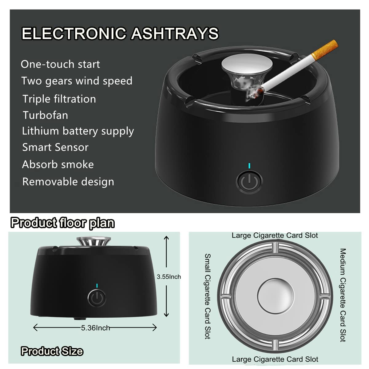 Vromoon packaging with USB cable and filter displaying ready-to-use convenience benefit
