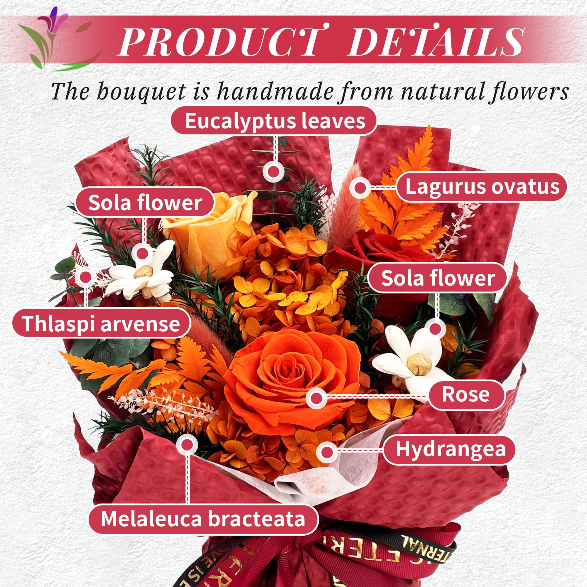 VTJMB top view bouquet highlighting balanced color mix and long-lasting appeal