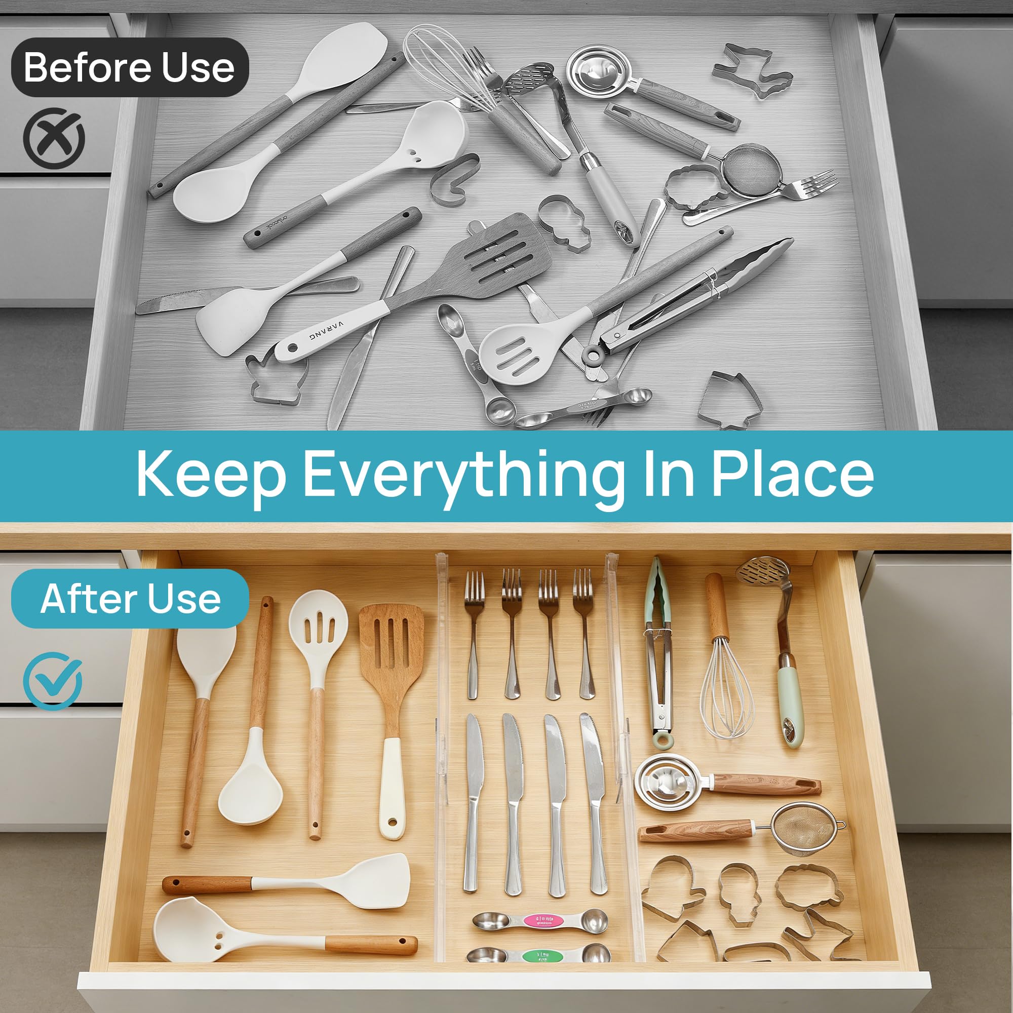 Vtopmart dividers organizing underwear and socks to speed daily routines