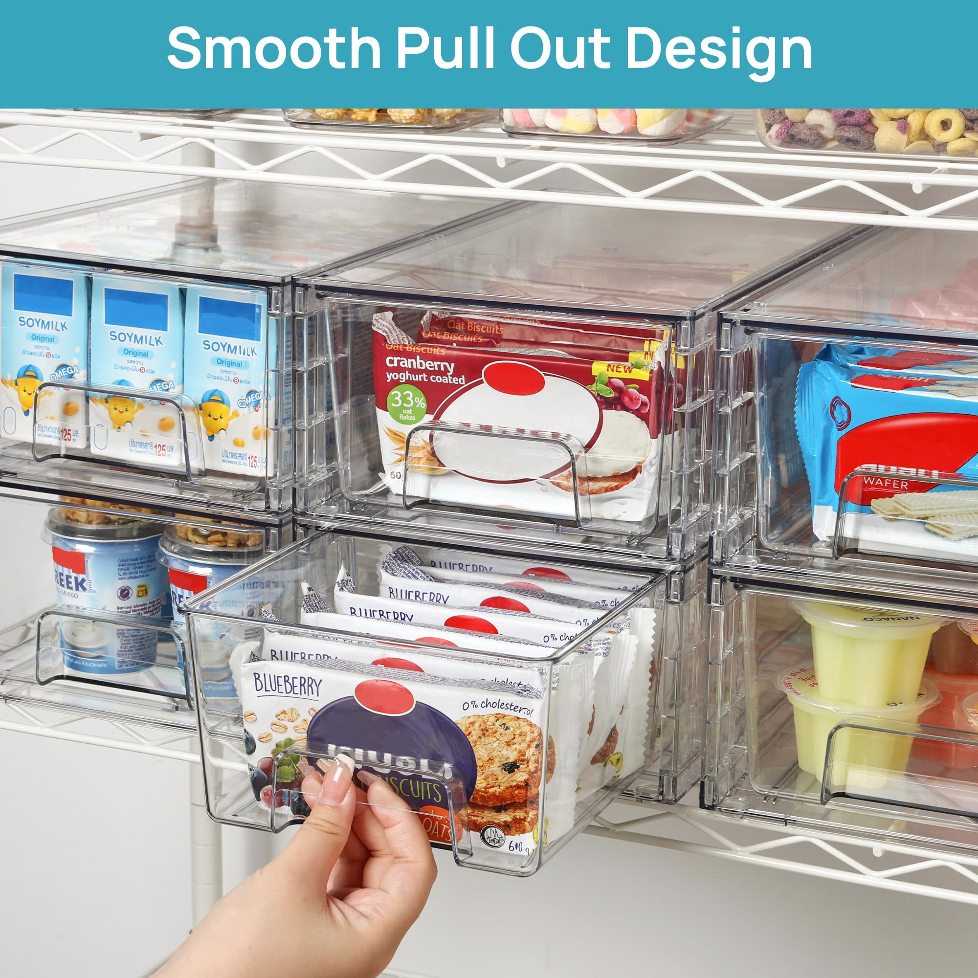 Vtopmart drawer bottom with silicone pads showing anti-slip protection benefit