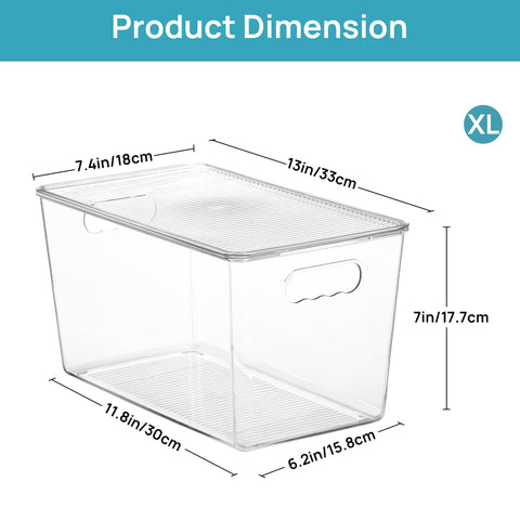 Vtopmart close-up of bin wall highlighting clear plastic visibility benefit