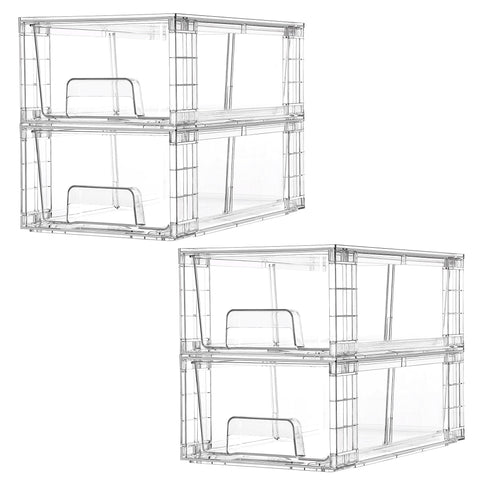 Vtopmart clear drawer front view showing contents for quick identification