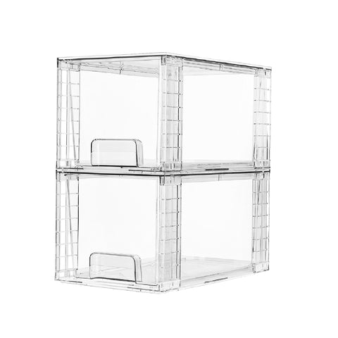 Vtopmart clear drawers front view showing transparent storage and tidy contents