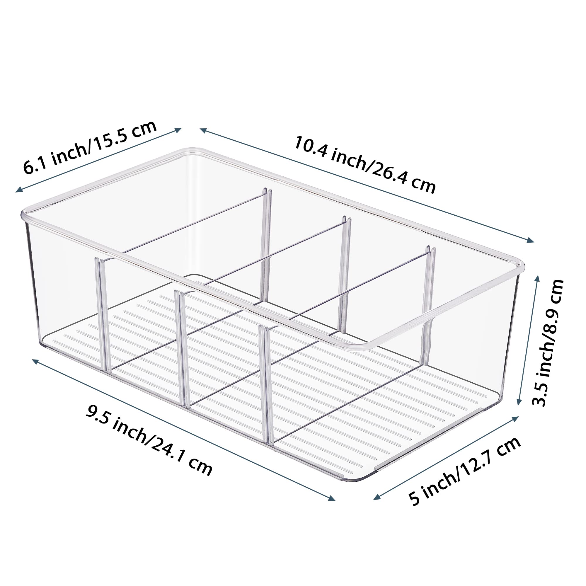 Vtopmart removable divider close-up showing easy customization and secure fit