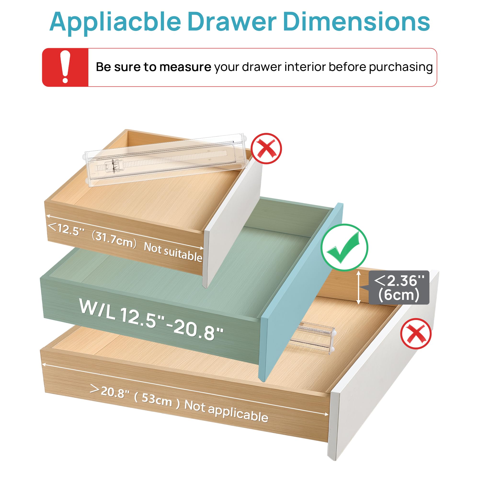 Vtopmart silicone edge close-up protecting drawer finish and reducing slips