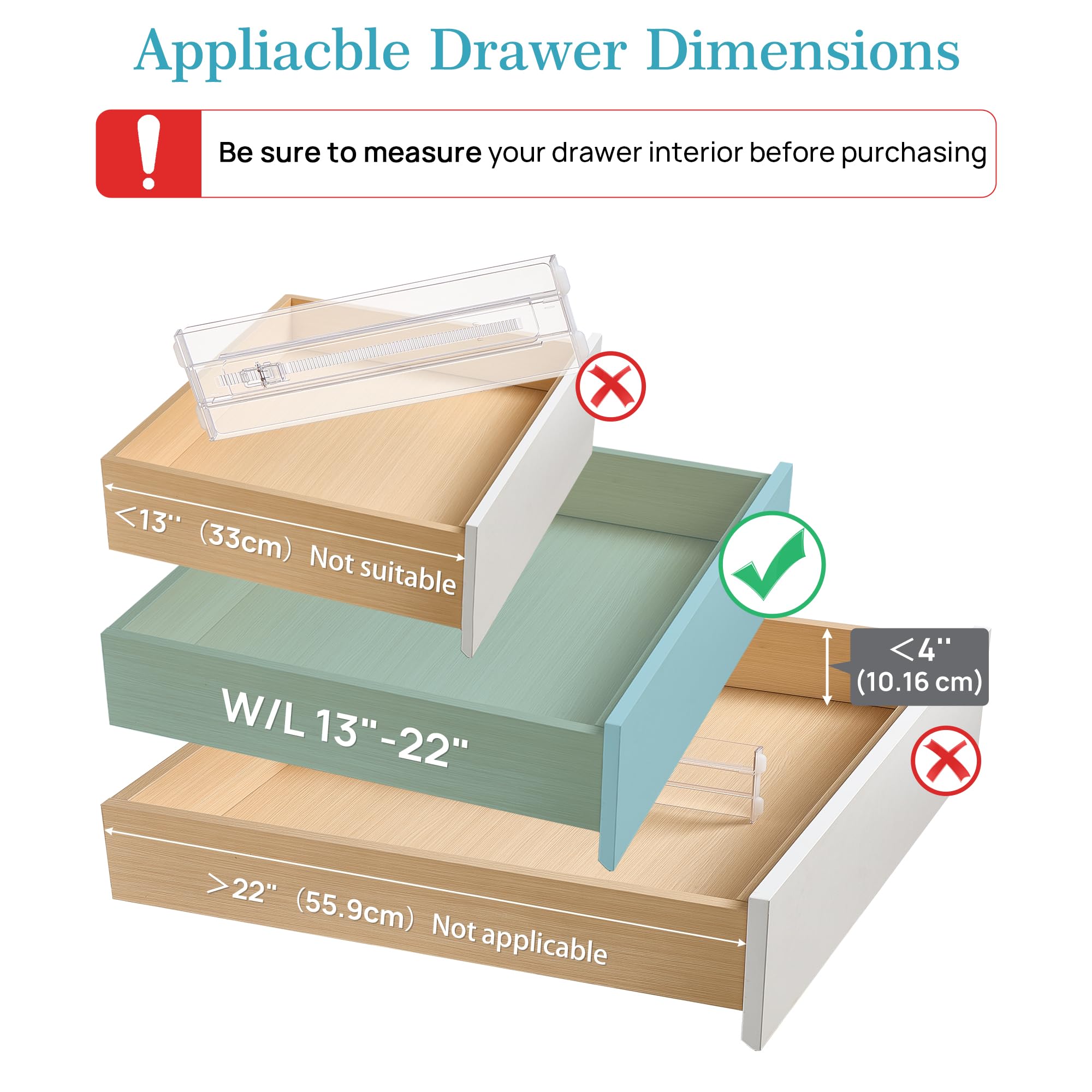 Vtopmart silicone strip close-up protecting drawer finish and preventing slips
