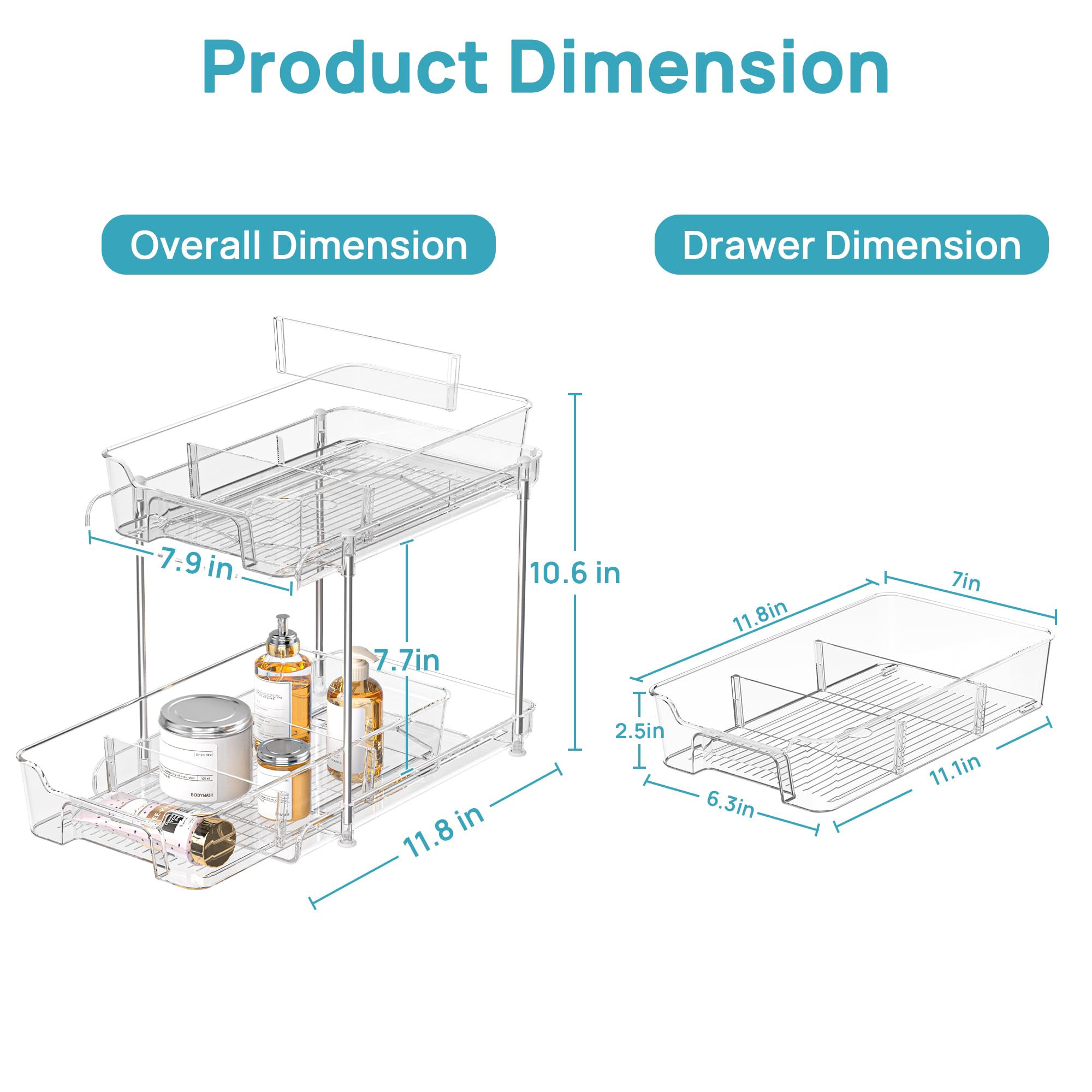 Vtopmart close-up of removable divider for tailored compartments and tidy sorting benefit