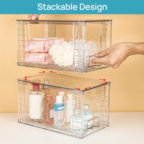 Vtopmart close-up of sliding rail detail demonstrating smooth pull-out action