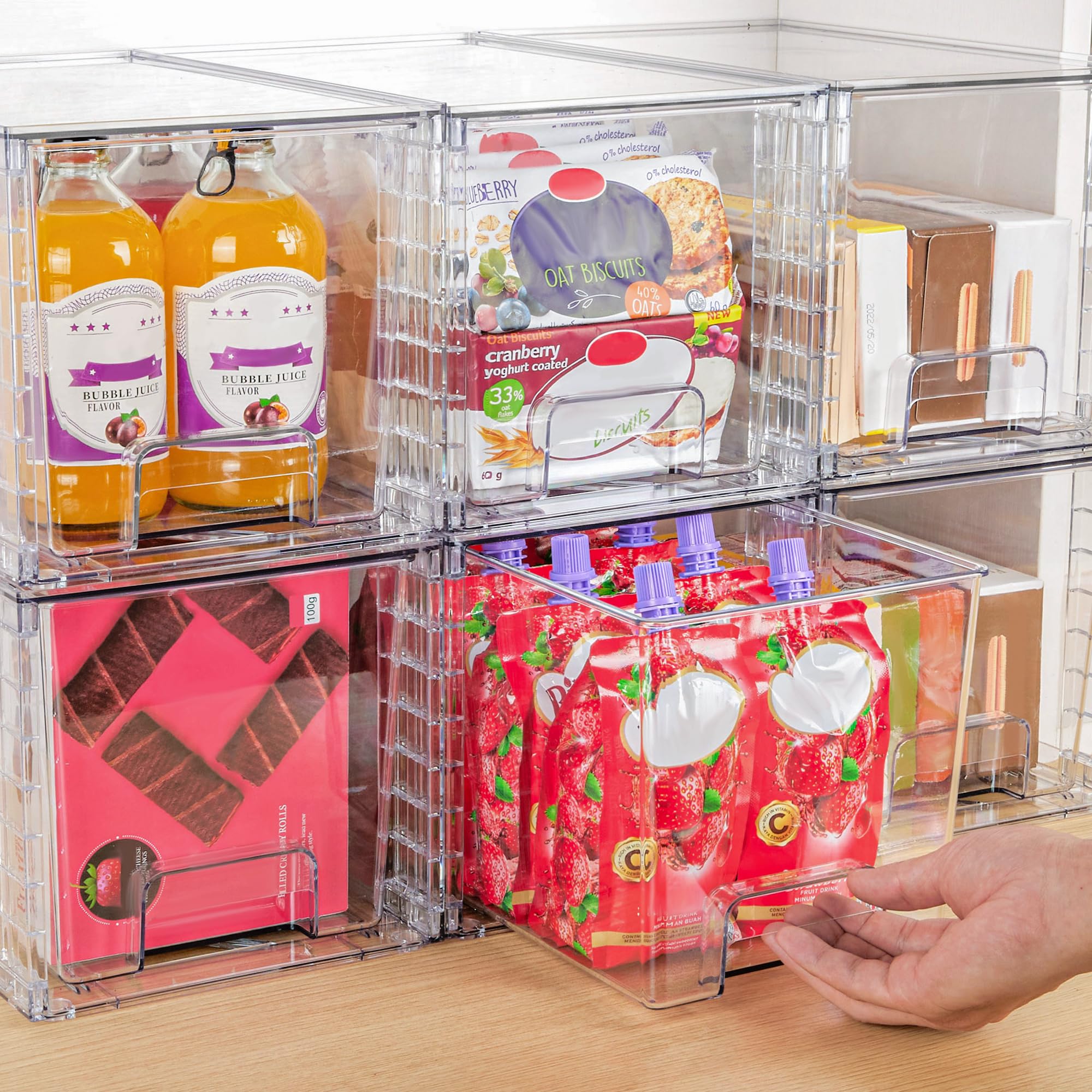 Vtopmart drawer placed in refrigerator illustrating organized chilled storage