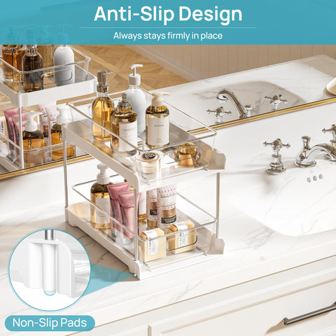 Vtopmart detailed view of drawer slide rails demonstrating smooth access
