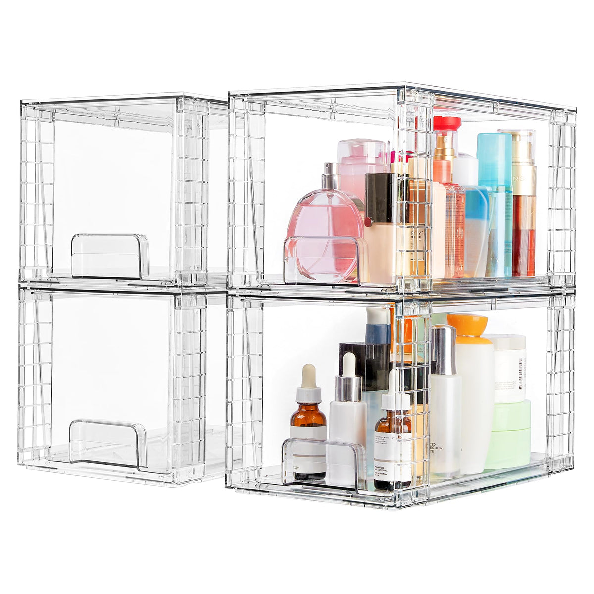 Vtopmart front view clear drawer showing organized visibility and easy identification