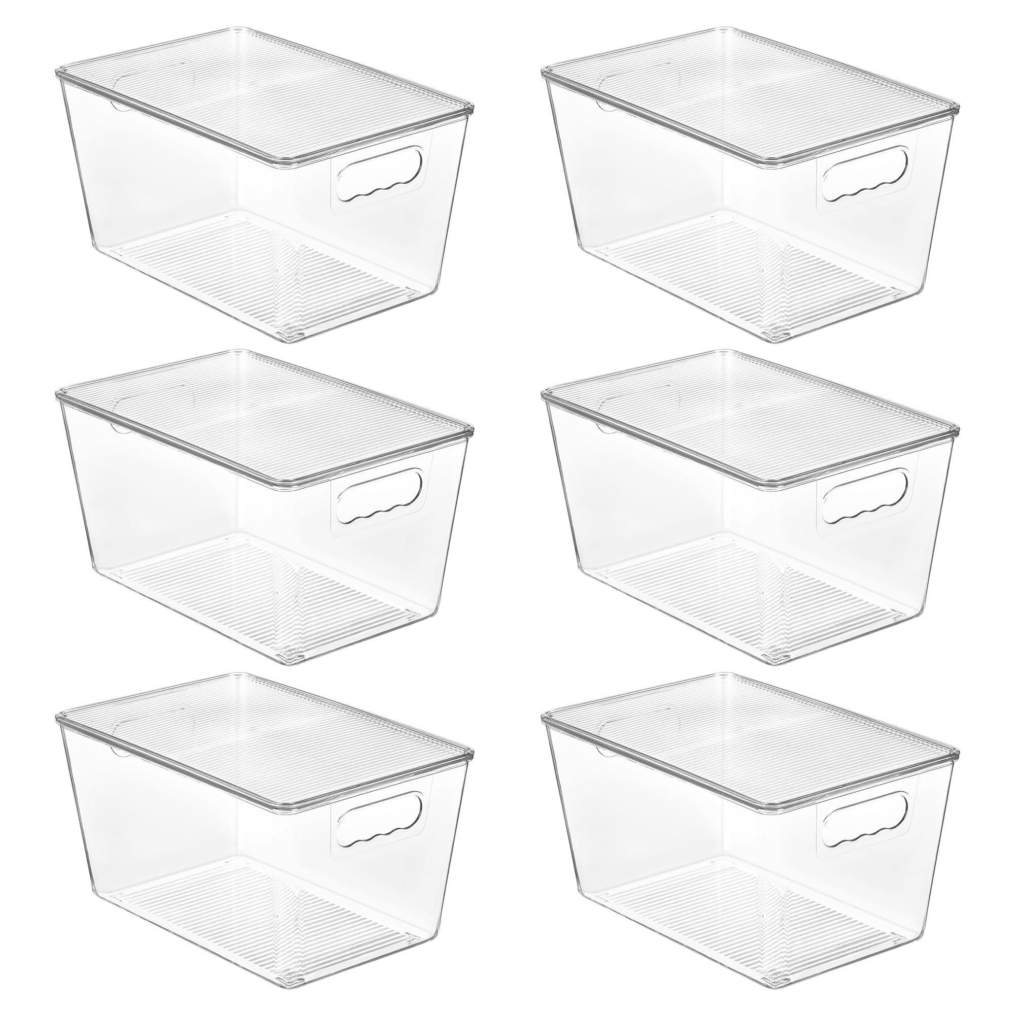 vtopmart front pack view showing clear bins and lids for visible organization