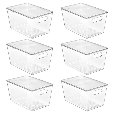 vtopmart front pack view showing clear bins and lids for visible organization