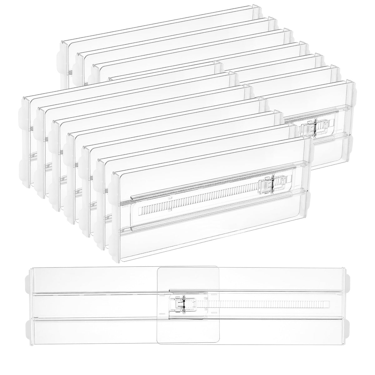 Vtopmart clear dividers front pack showing contents and convenience