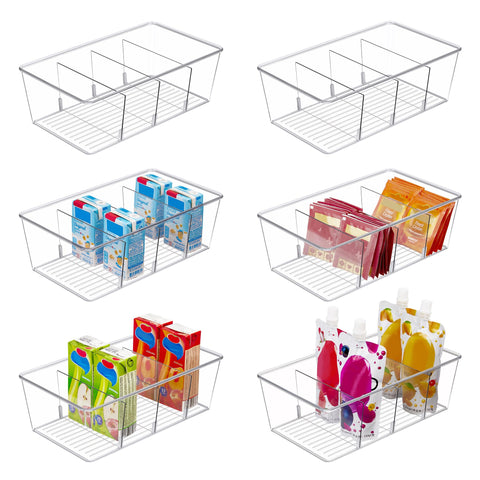 Vtopmart clear front view showing four compartments and organized contents for quick access