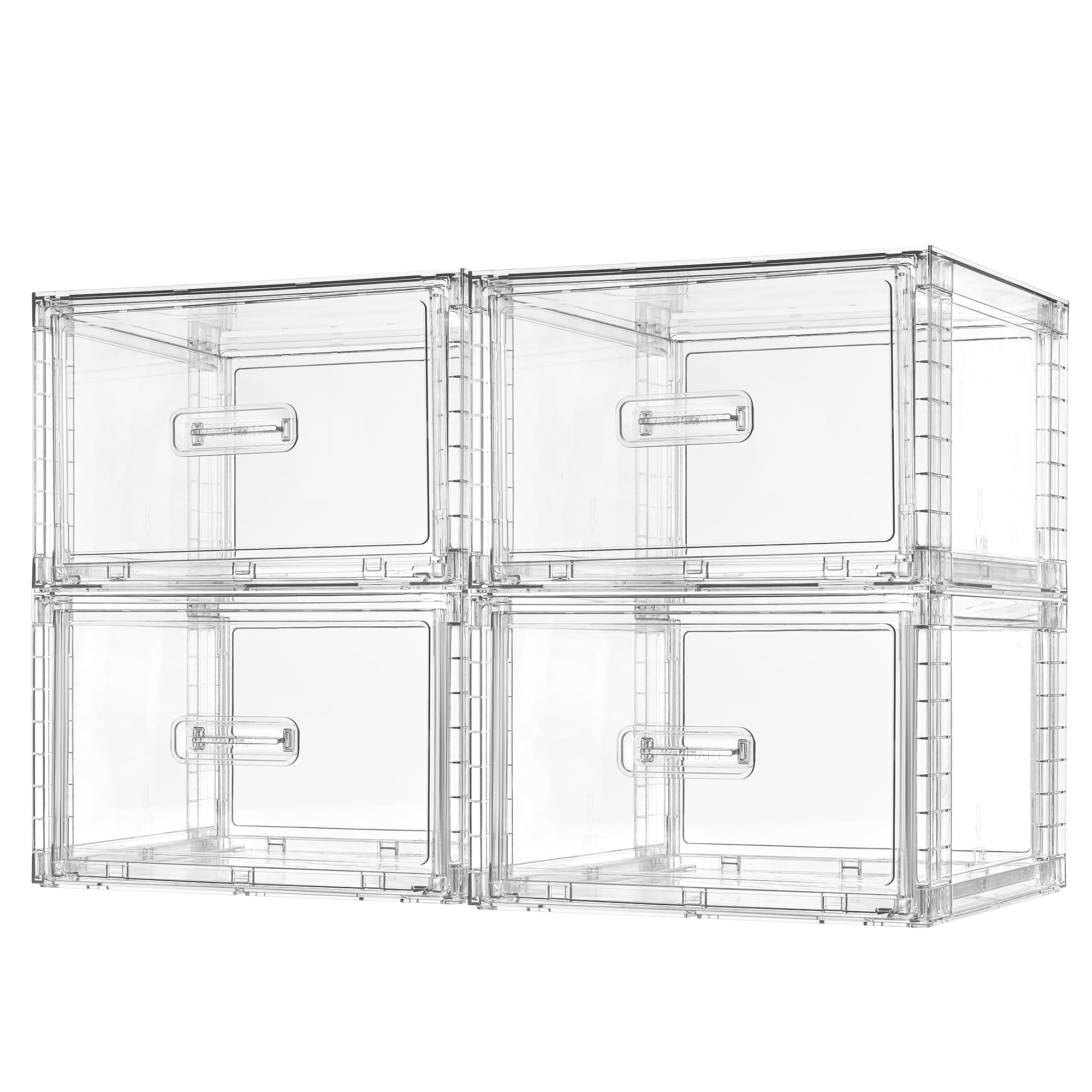 Vtopmart front view of 4 pack drawers showing clear organization and quick access